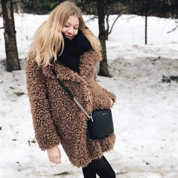 🖤SALE🖤 Zara - Brown Teddy Coat - Size XS - Picture 2 of 8